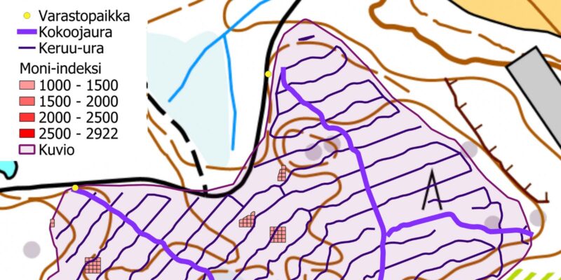 MoniUra karttasaovelluksessa